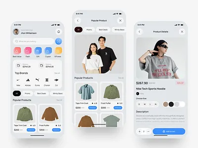 Fashion E-commerce App app app design cart design e commerce ecommerce ecommerce app fashion mobile mobile app online shop online store shop ui ux