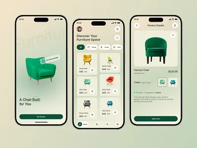 Furniture E-Commerce App app app design app ui e commerce ecommerce app furniture app ios app mobile app orders product shopping ui design