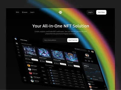 SaaS Landing Page Hero Concept digitalproducts graphic design herosection nft saasdesign startupdesign uiux web design webdesign
