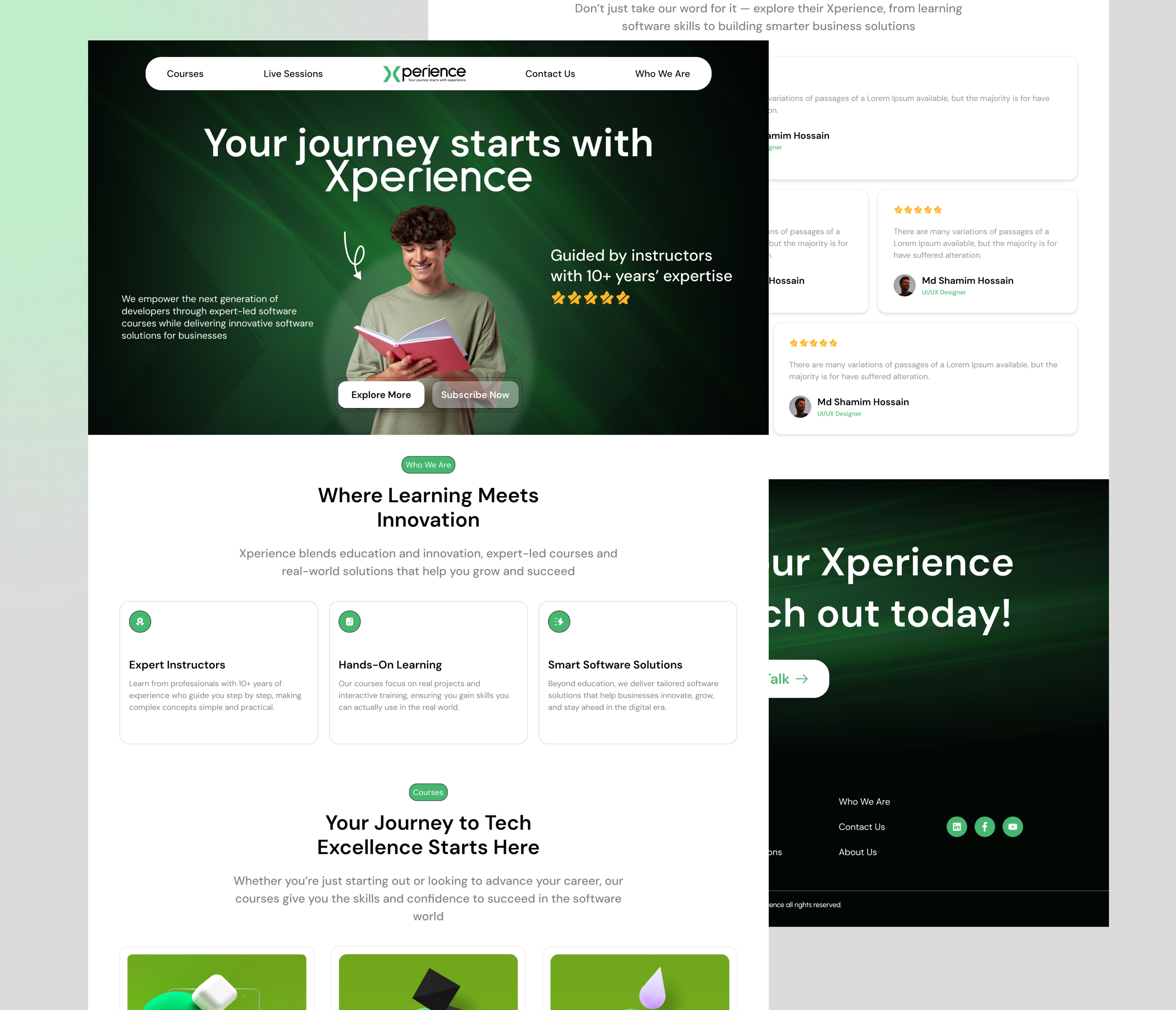 Online Courses Platform- Landing Page app design landing page ui ui design ui ux user interface web