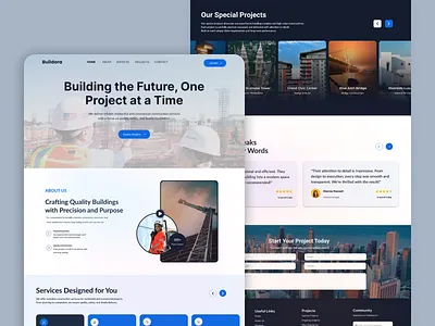 Construction Site Website branding construction construction site design desktop design ui ui design uiux design website design