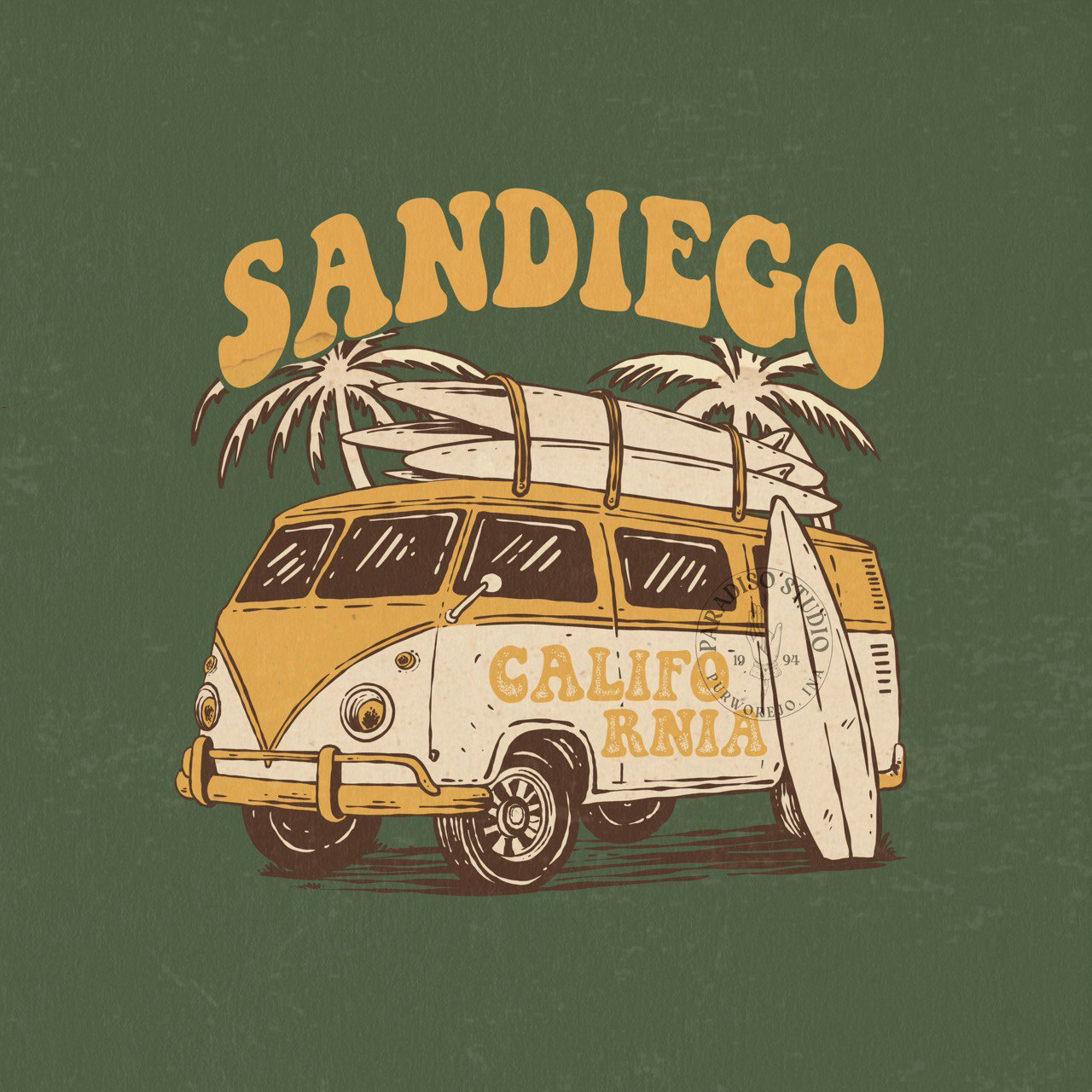 Sandiego apparel badge design branding california clothing design illustration merchandise retro tees design tshirt design