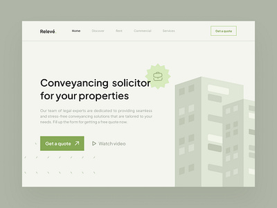 Property Soliciting Agency Landing Page agency landing page get a quote header hero section landing page ui property saas service landing page ui ux web website hero
