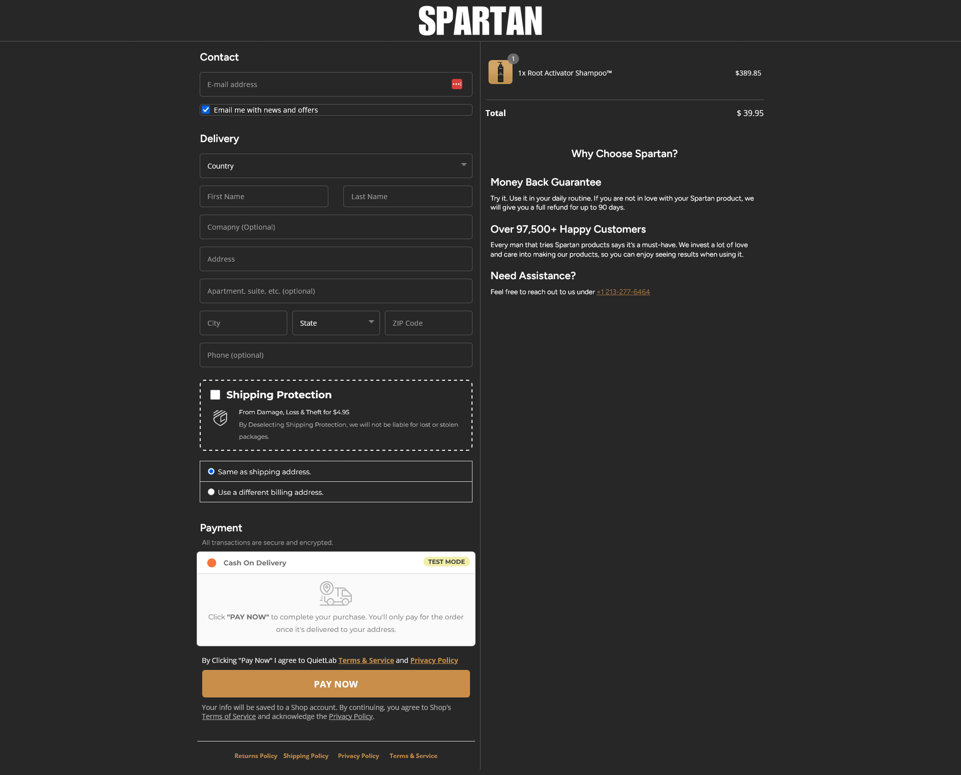 Spartan Shopify Checkout Page - Funnelish design designing funnel funnel funnelbuilder funnelish sales funnel