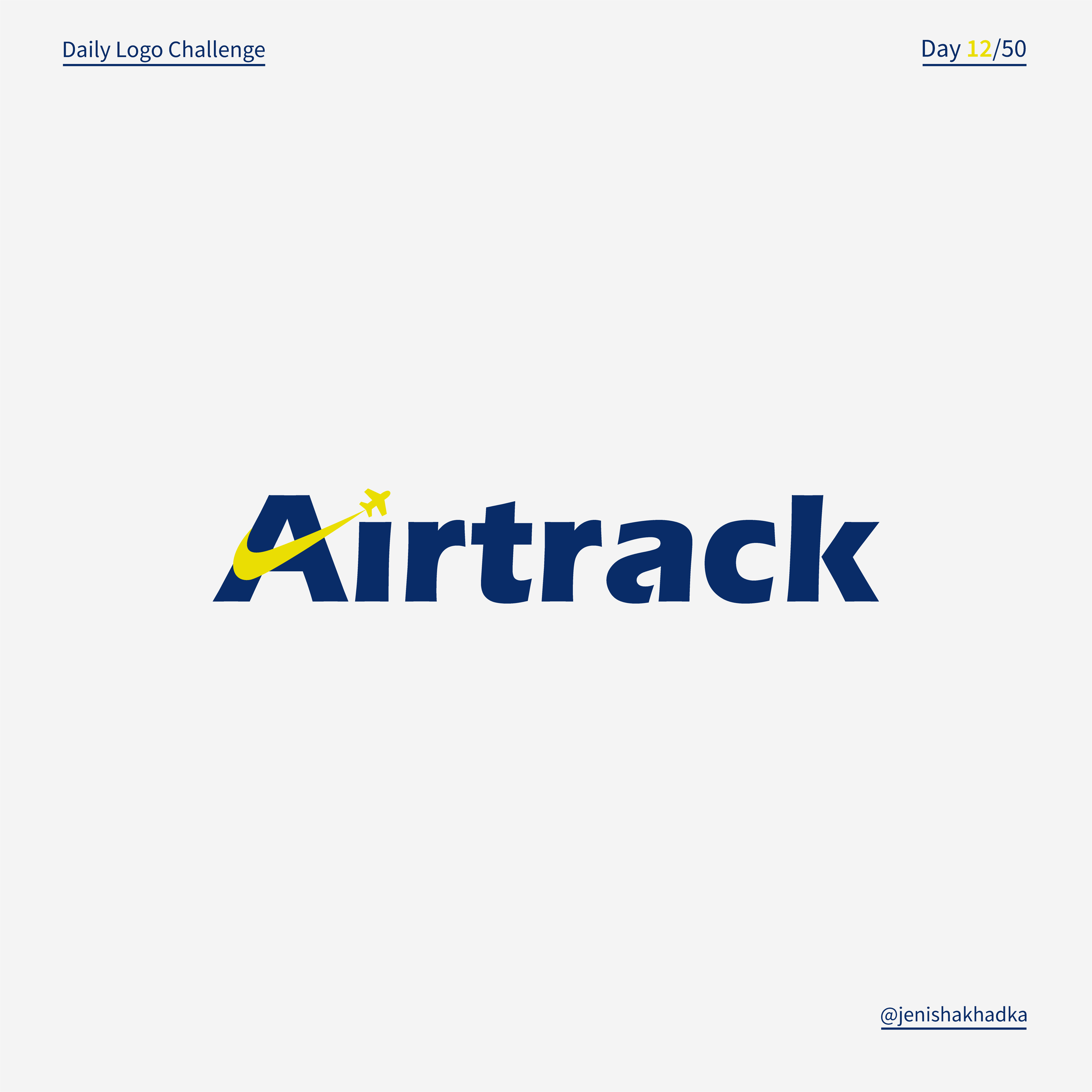 Day 12 Logo Challenge - Airline Logo (Airtrack) graphic design logo