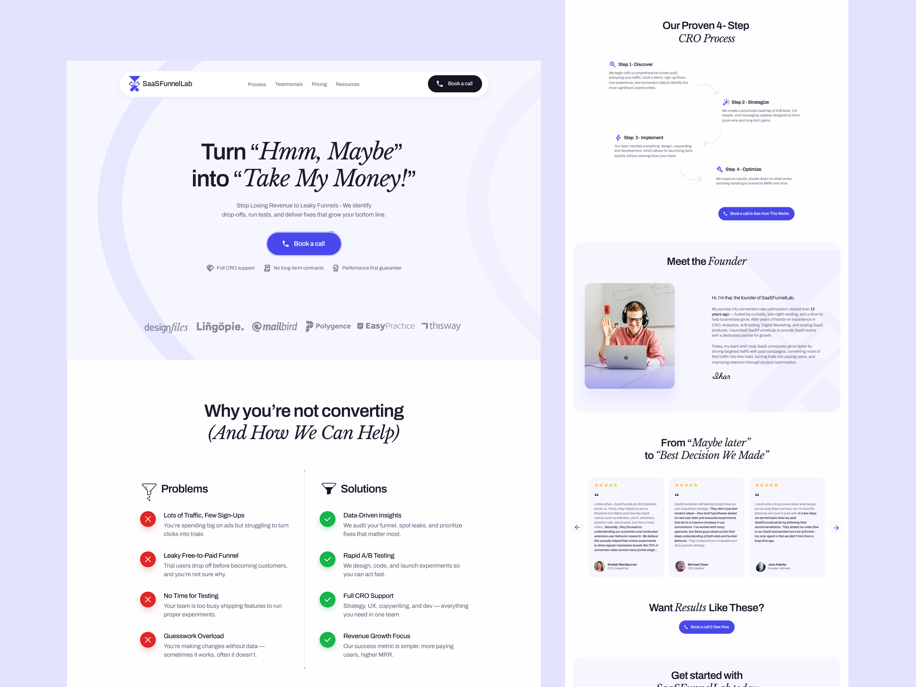 SaaS — CRO Landing page design clean cro cro landing page hero landing page landing page design minimal minimal design saas saas landing page design saas ui saas website ui ui design uiux uiux design web webdesign website design