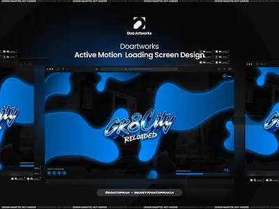 Liquid Motion Loading Screen Design UI I GTA V design doartworks doatoprak download figma fivem grand theft auto graphic design gta5 gtav illustration load screen loading screen motion loading screen oxlib roleplay ui ux