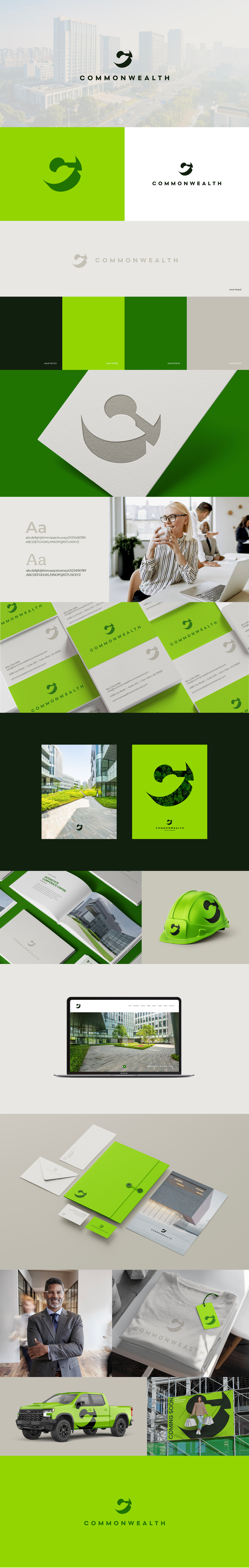 Commonwealth Draft Concept brand design branding identity identity design logo logo design real estate real estate branding