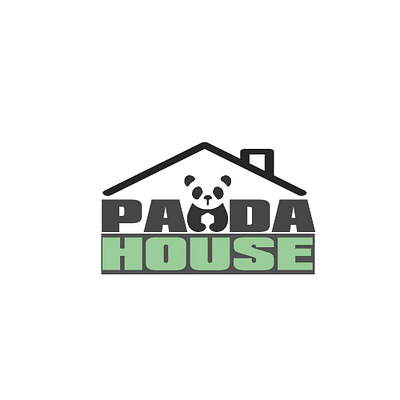 panda house Asian import company branding graphic design logo