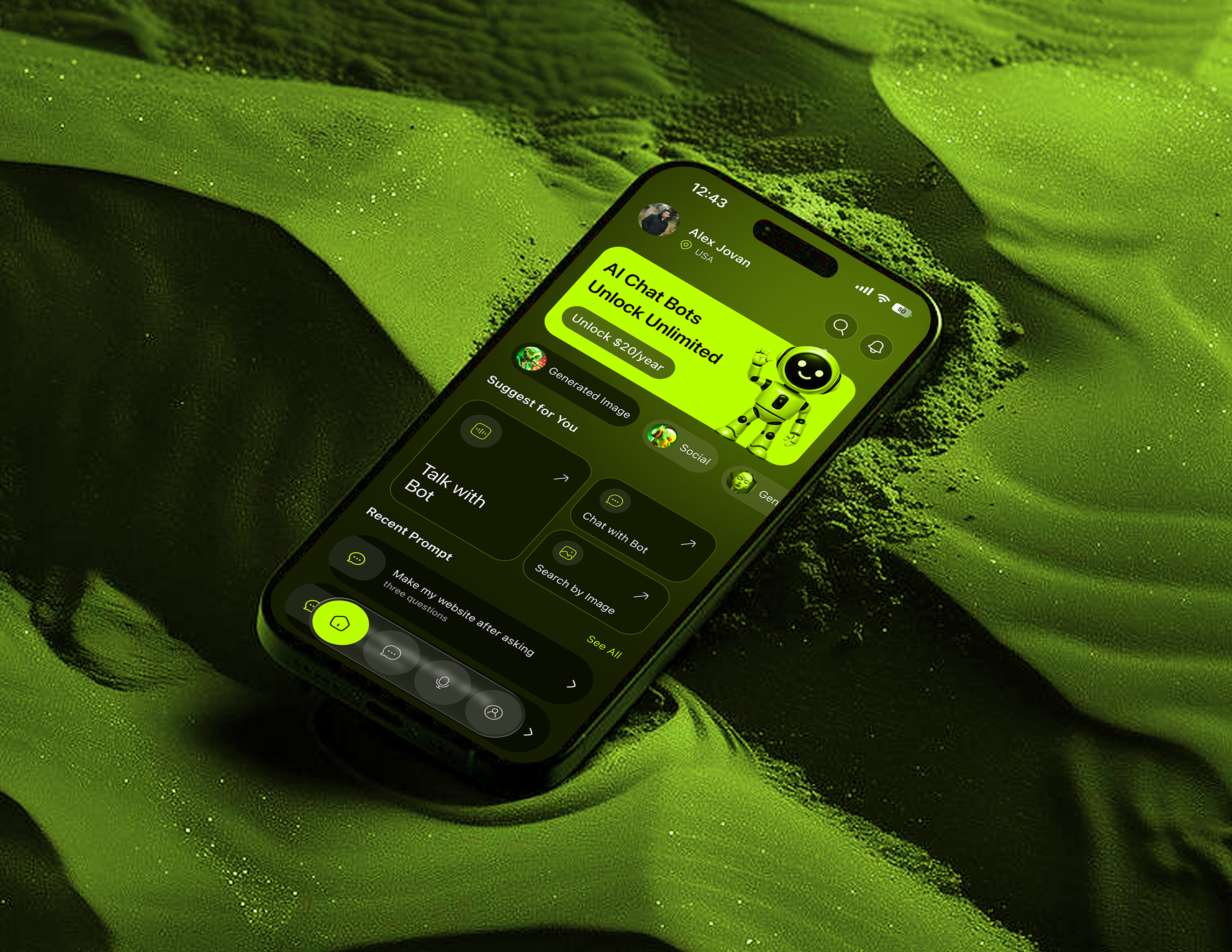 Voice & Face - Mobile App ai app app ui design biometric app face recognition app mobile app ui product design smart app ui design ux design voice app