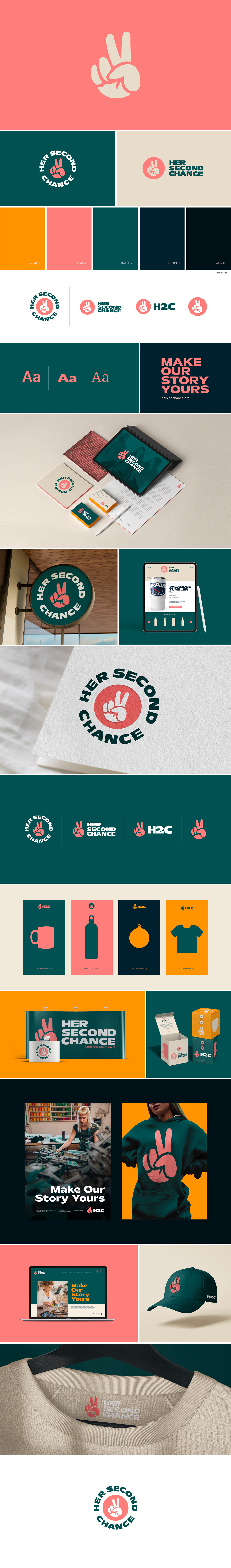 Her Second Chance Draft Concept brand design branding clothing identity identity design logo logo design retail retail design swag vector vector illustration