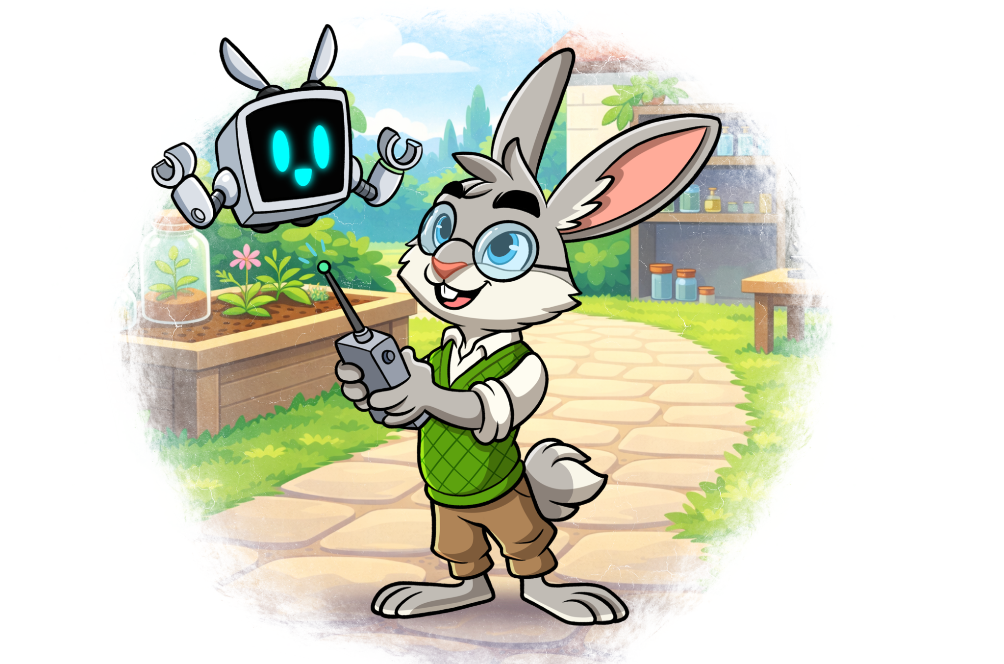 Smart ideas start with curious characters animal bunny cartoon character character digital cute cute character design cartoon design mascot drawing rabbit vector