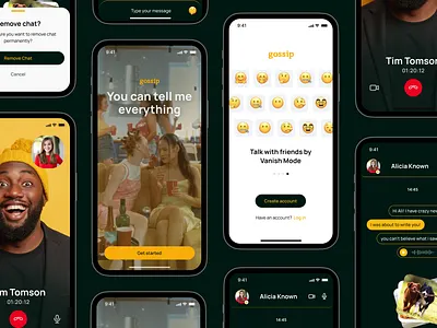 Gossip - Mobile App you can TRUST animation branding graphic design logo motion graphics ui