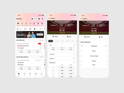 sport betting app homepage branding dailyui design product design ui uiux user experience ux