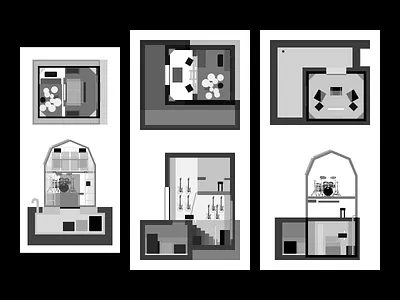 Future Office Floor Plan Layouts v4 adu architecture black and white building design engineer floor grayscale ground industrial office plan planning structure ux