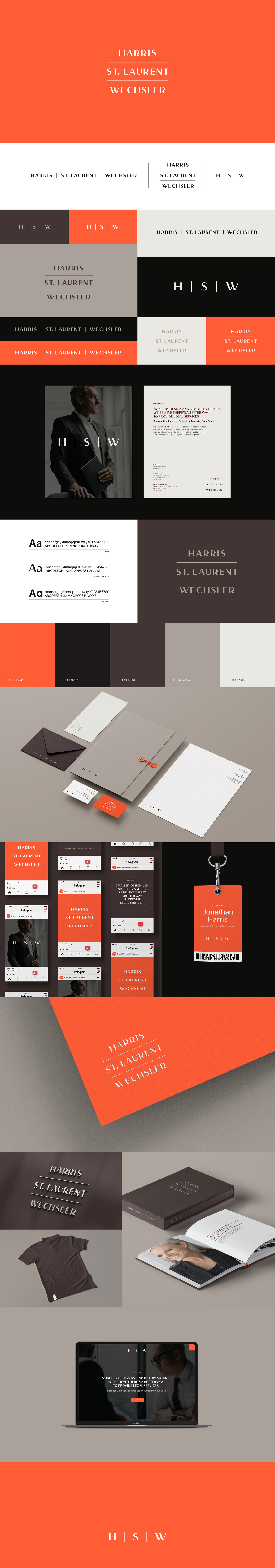 HSW Brand Concept brand design branding identity identity design law branding law firm logo logo design