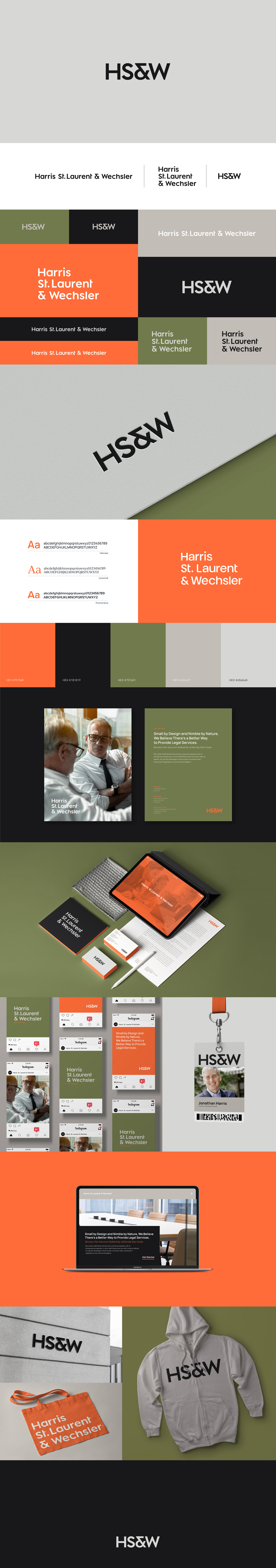 HSW Brand Concept brand design branding identity identity design illustrator law design law firm law firm design logo logo design visual language wordmark