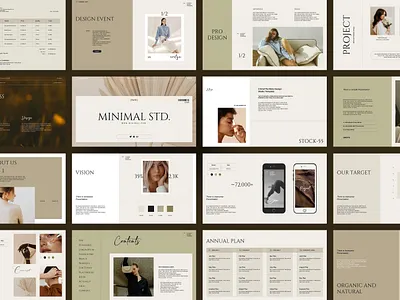 RAYE | Minimal Presentation Template aesthetic templates brand guidelines business plan business proposal coaching template company ebook template media kit minimal moodboard neutral tones pitch deck portfolio ppt design ppt template presentation profile raye strategy template