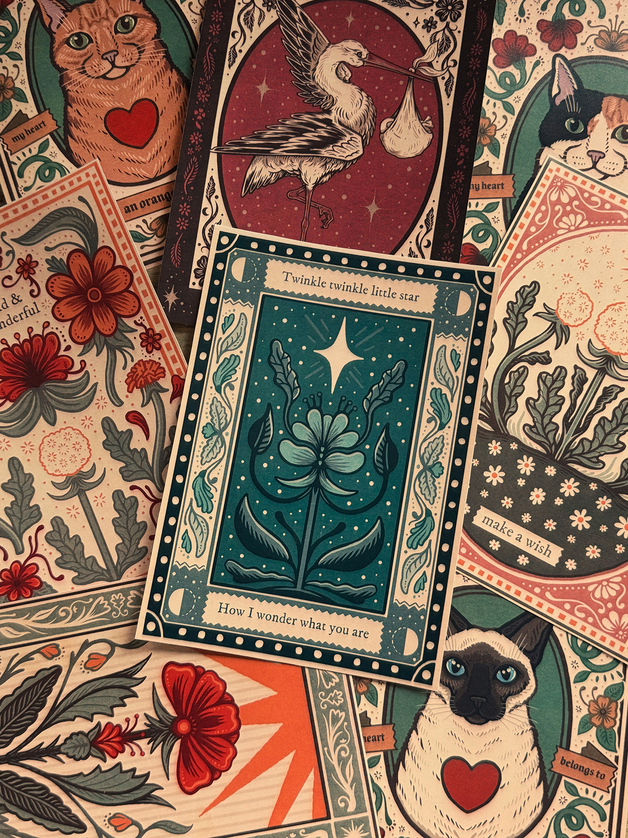 Prints art drawing floral illustration print