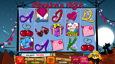 Happy Valentine's Day!!! Check our slot game "Valentine’s Night" gambling gambling art gambling design game art game design game designer game reels graphic design love slot love themed main ui slot art slot design slot machine slot machine graphics slot machine reels slot reels valentines day valentines slot