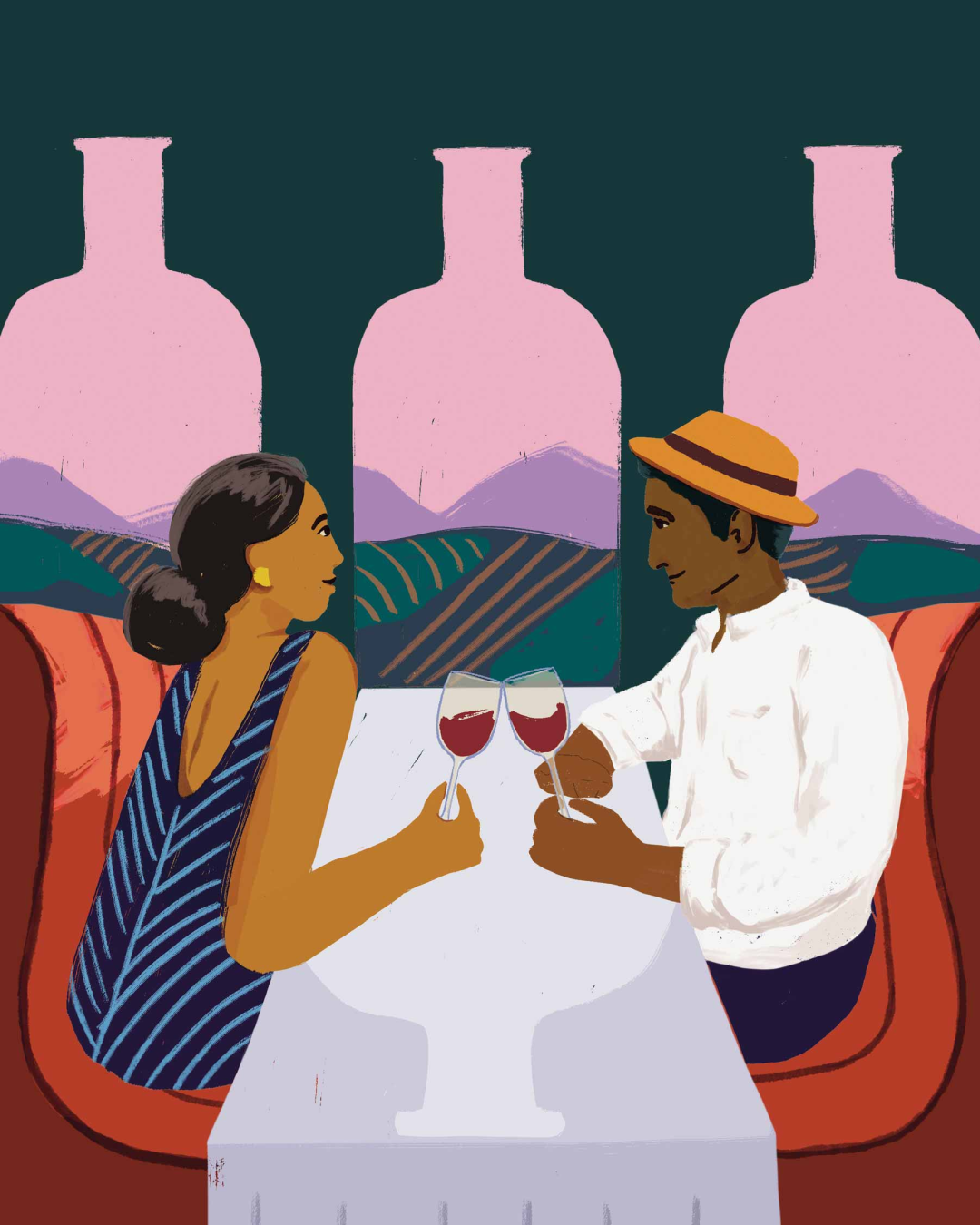 Passport to Value for Wine Spectator digital illustration editorial editorial illustration illustration visual storytelling