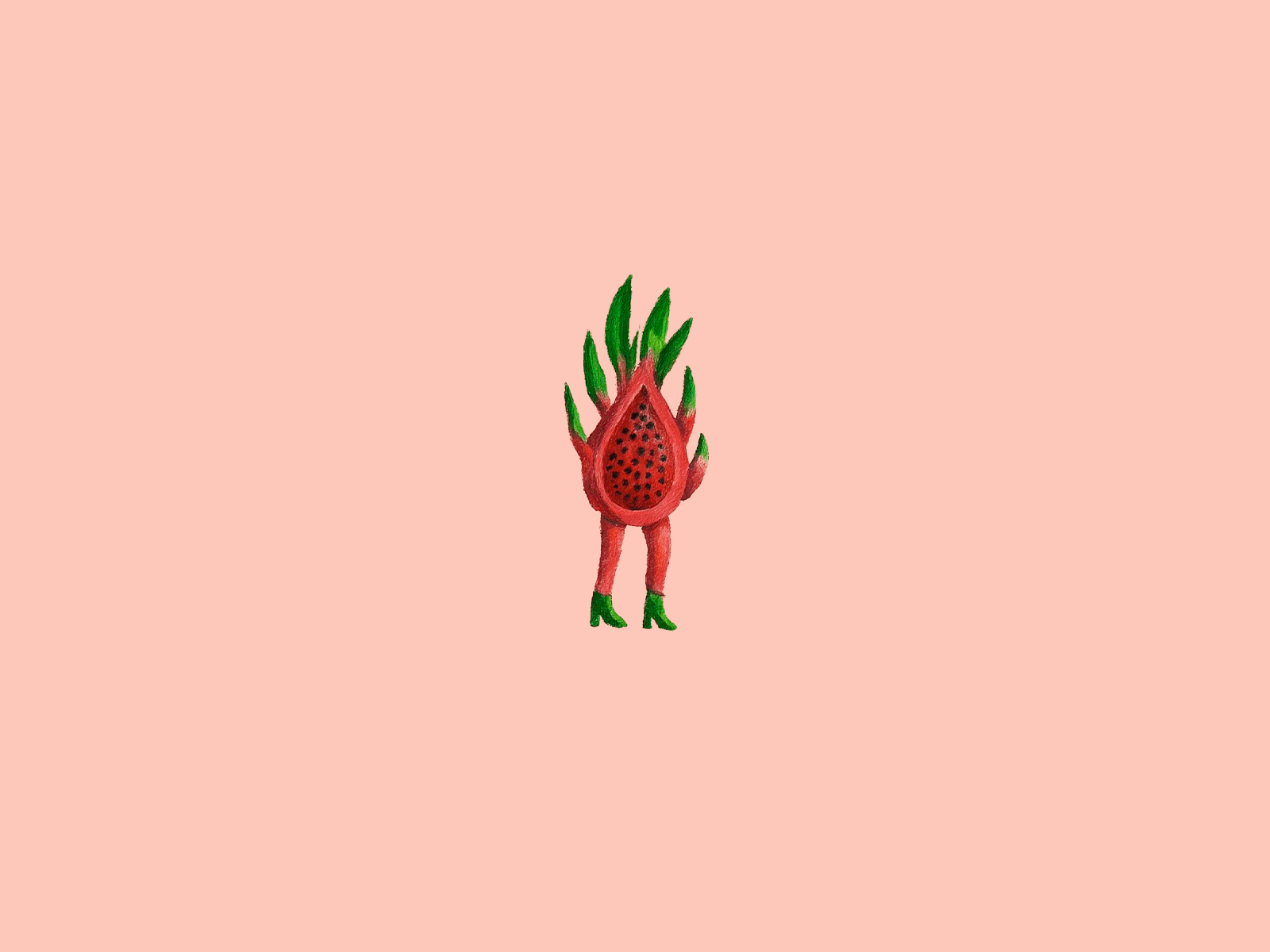 Mrs Dragonfruit animation character dragonfruit frame by frame frame to frame fruit gif illustration loop mrs paint turnaround