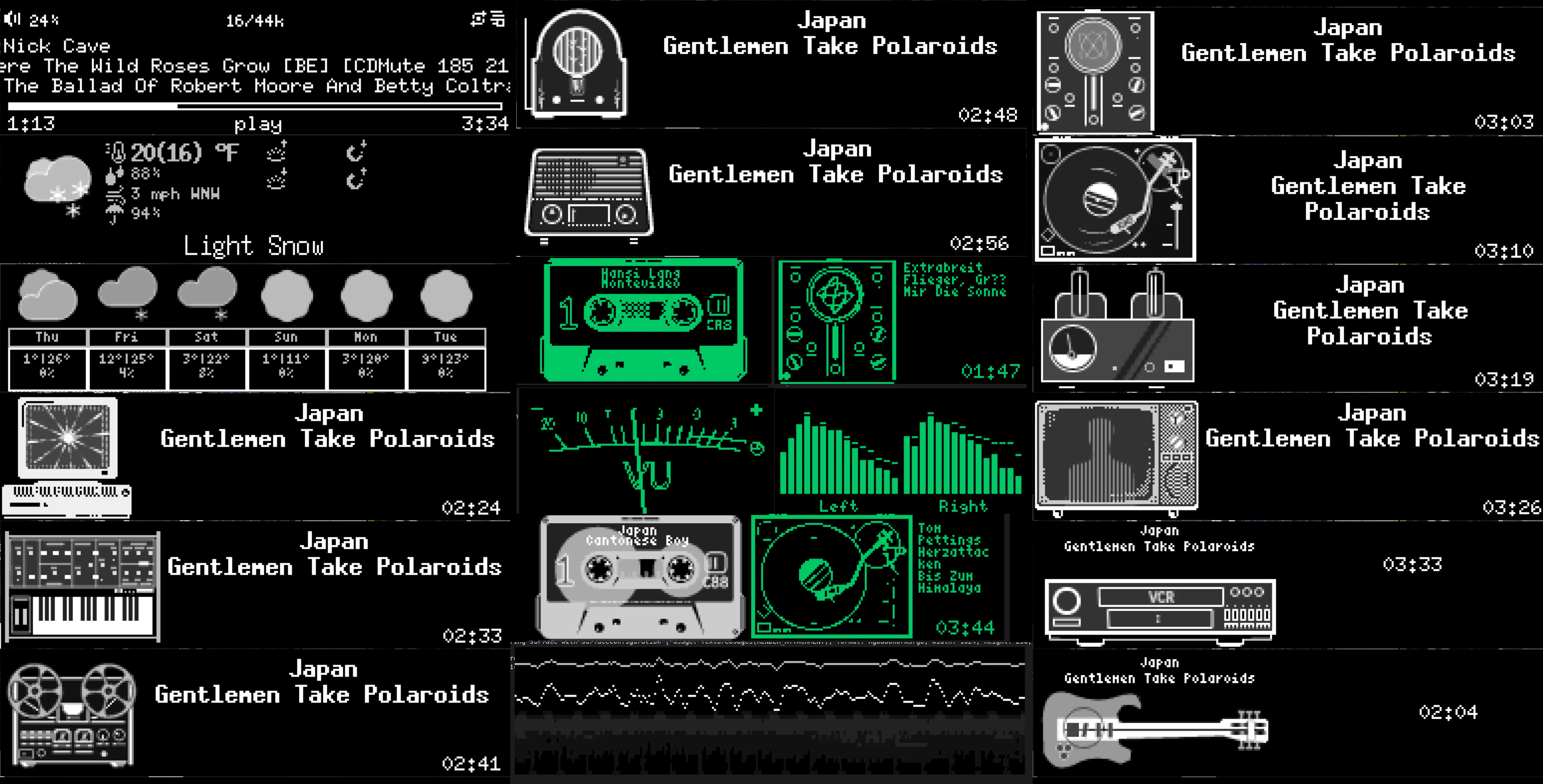 pushing the envelope... illustration lymons pcp picoreplayer screen grabs shunte88 ssd130x ssd1322 vector
