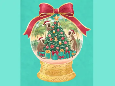 Christmas packaging illustration
