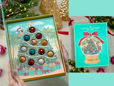 Christmas box packaging art