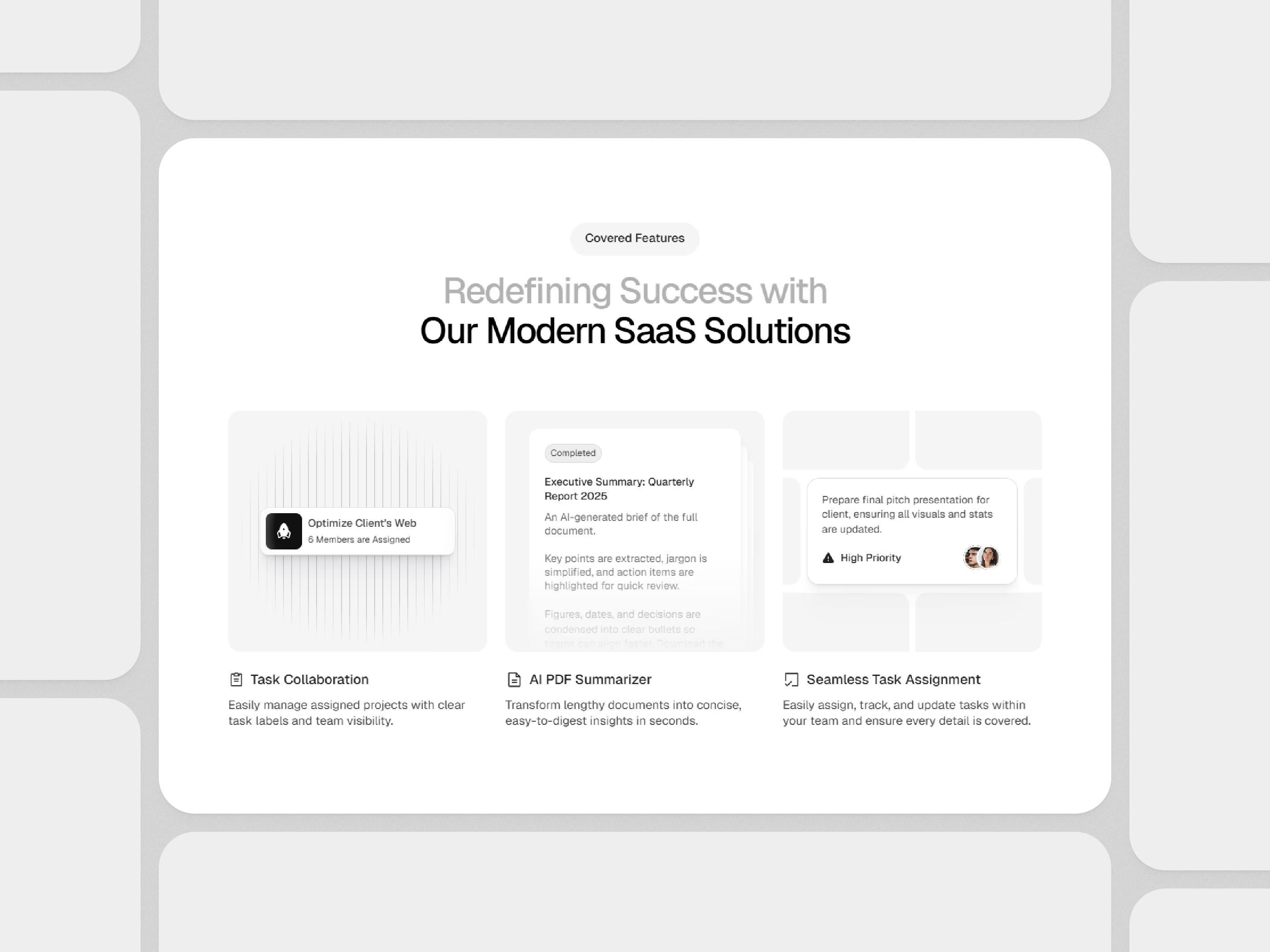 Framer Feature Section Component - Framify Design design feature feature section feature section ui framer framer component framer component library framer development framer feature section framer template framer templates framer website saas saas features ui web design