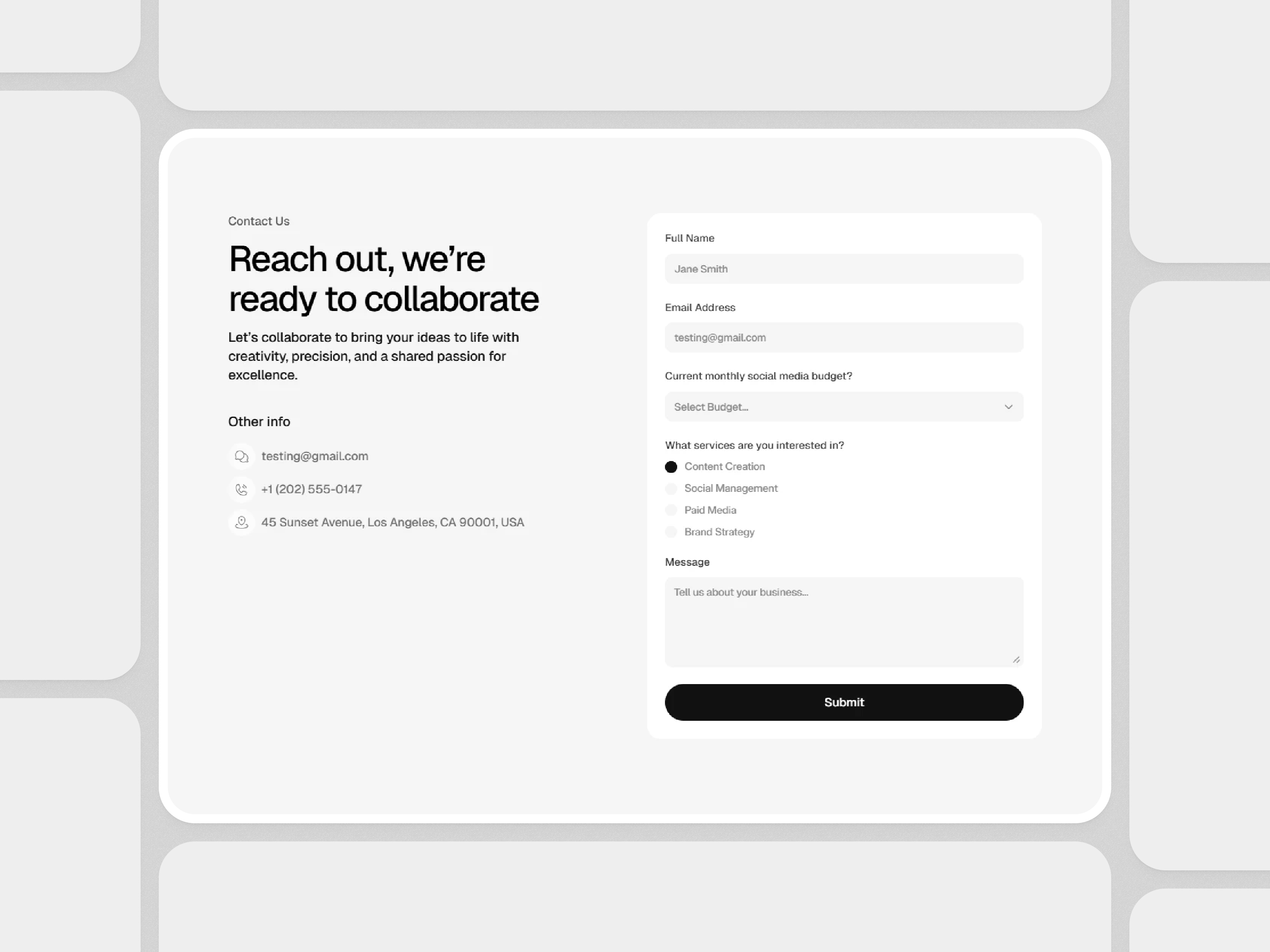 Framer Contact Us Section Component - Framify Design contact contact section contact section ui contact us section contact us section ui framer framer component framer component library framer contact section framer contact us section framer development framer template framer templates framer website ui design