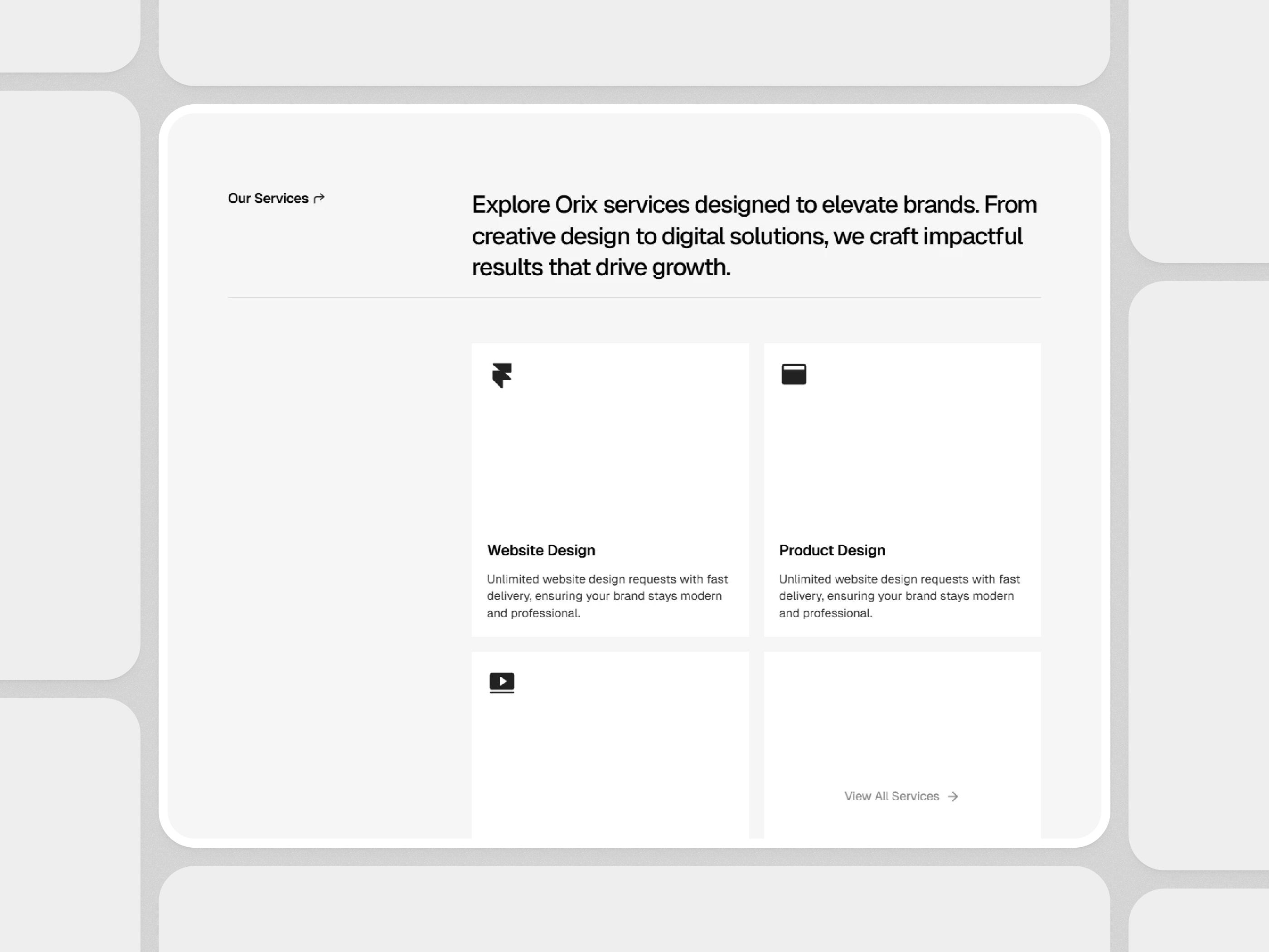 Framer Service Section Component - Framify Design framer framer component library framer development framer section framer service section framer template framer templates framer website service card service section service section ui service sections services section ui component