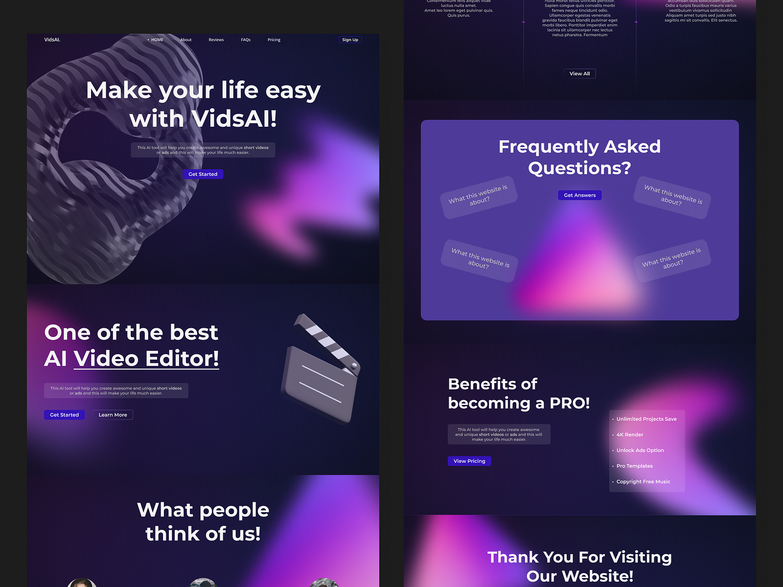 AI Video Editor Website Design by Muhammad Abdul Rauf on Dribbble