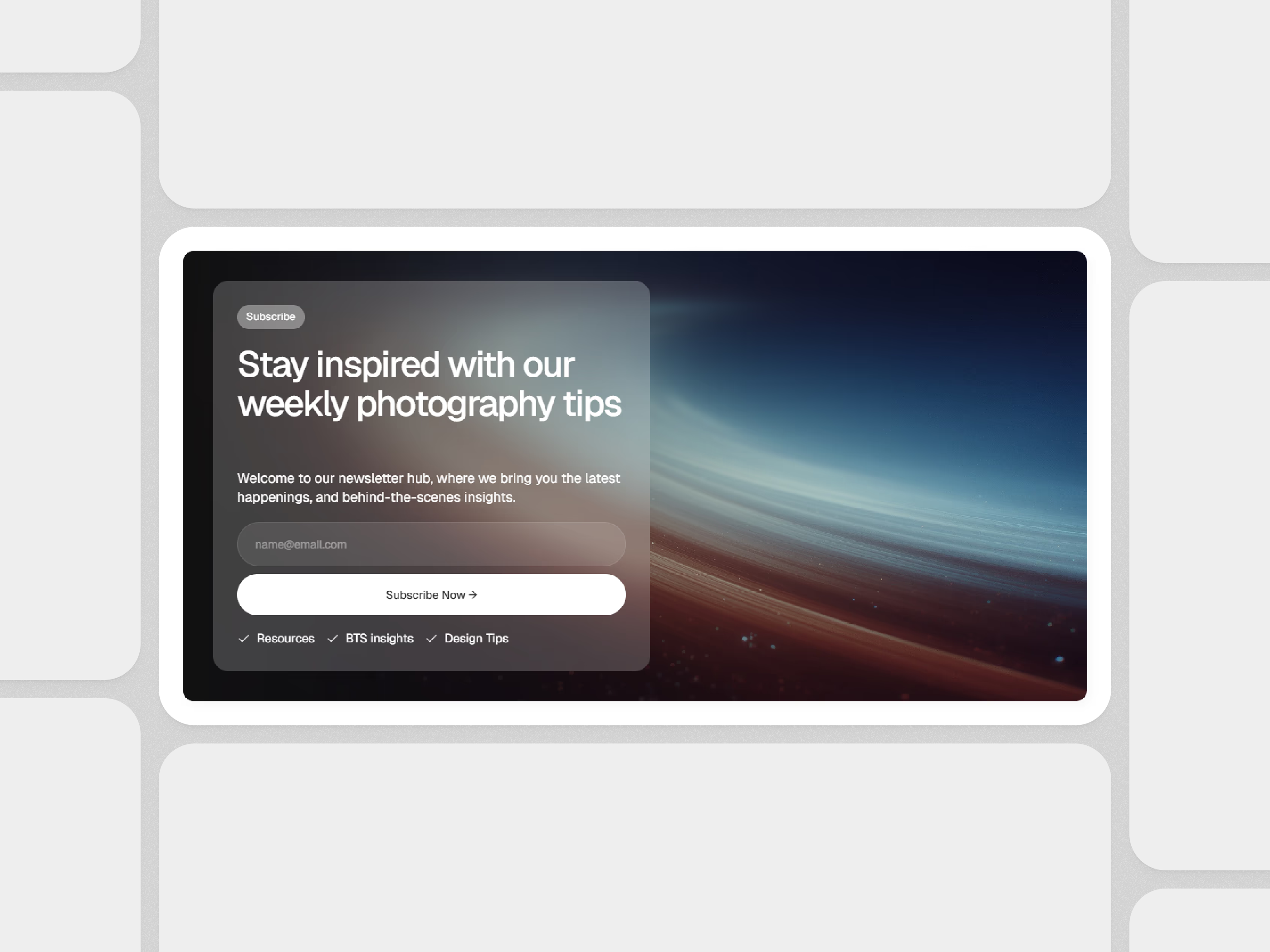 Framer Newsletter Section Component - Framify Design framer framer component framer component library framer development framer newsletter framer template framer templates framer website newsletter newsletter form newsletter section section ui ui card ui component ui section