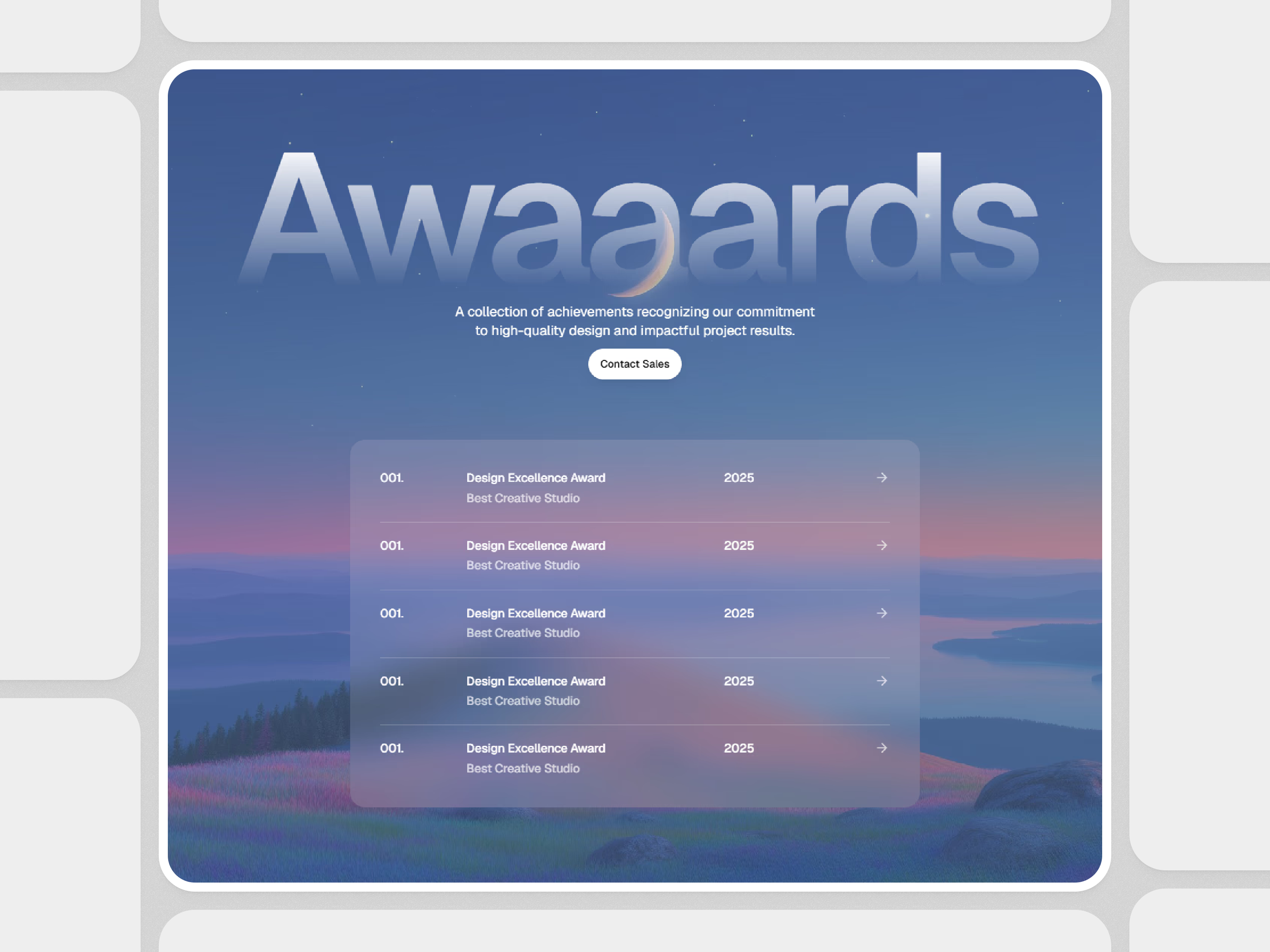 Framer Award Section Component - Framify Design award section award section ui award sections award ui design framer framer award framer award section framer component framer component library framer development framer template framer templates framer website web design