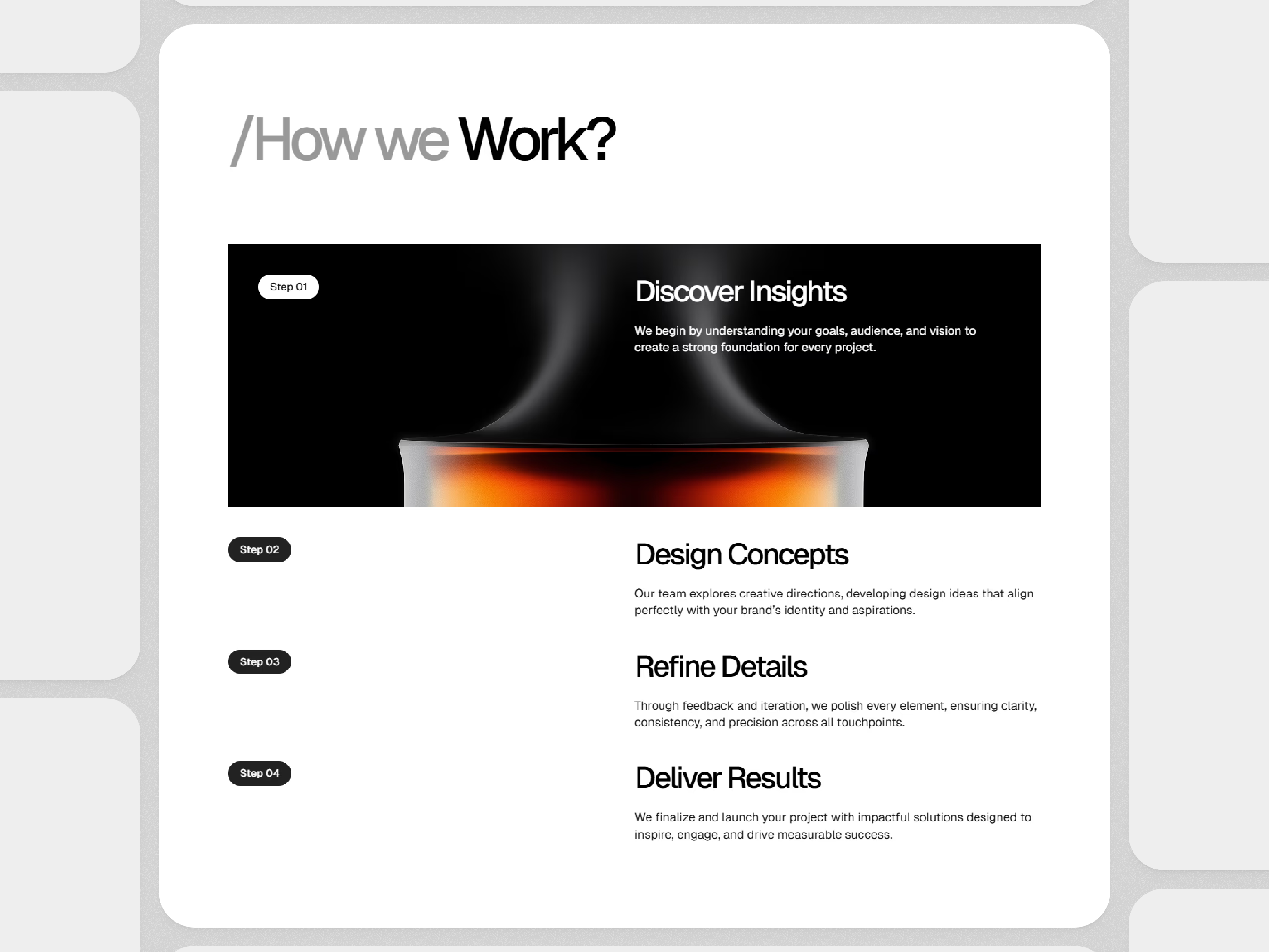 Framer How it works Section Component - Framify Design framer framer component library framer development framer how it works framer template framer templates framer website how it works how it works section