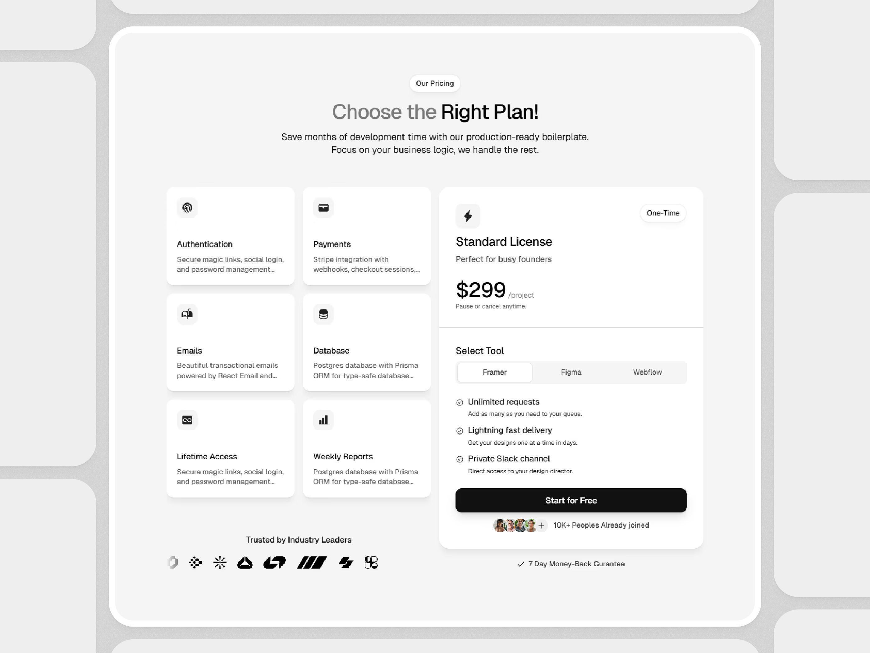 Framer Pricing Section Component - Framify Design framer framer component library framer development framer pricing framer pricing section framer template framer templates framer website pricing card pricing card ui pricing section pricing ui