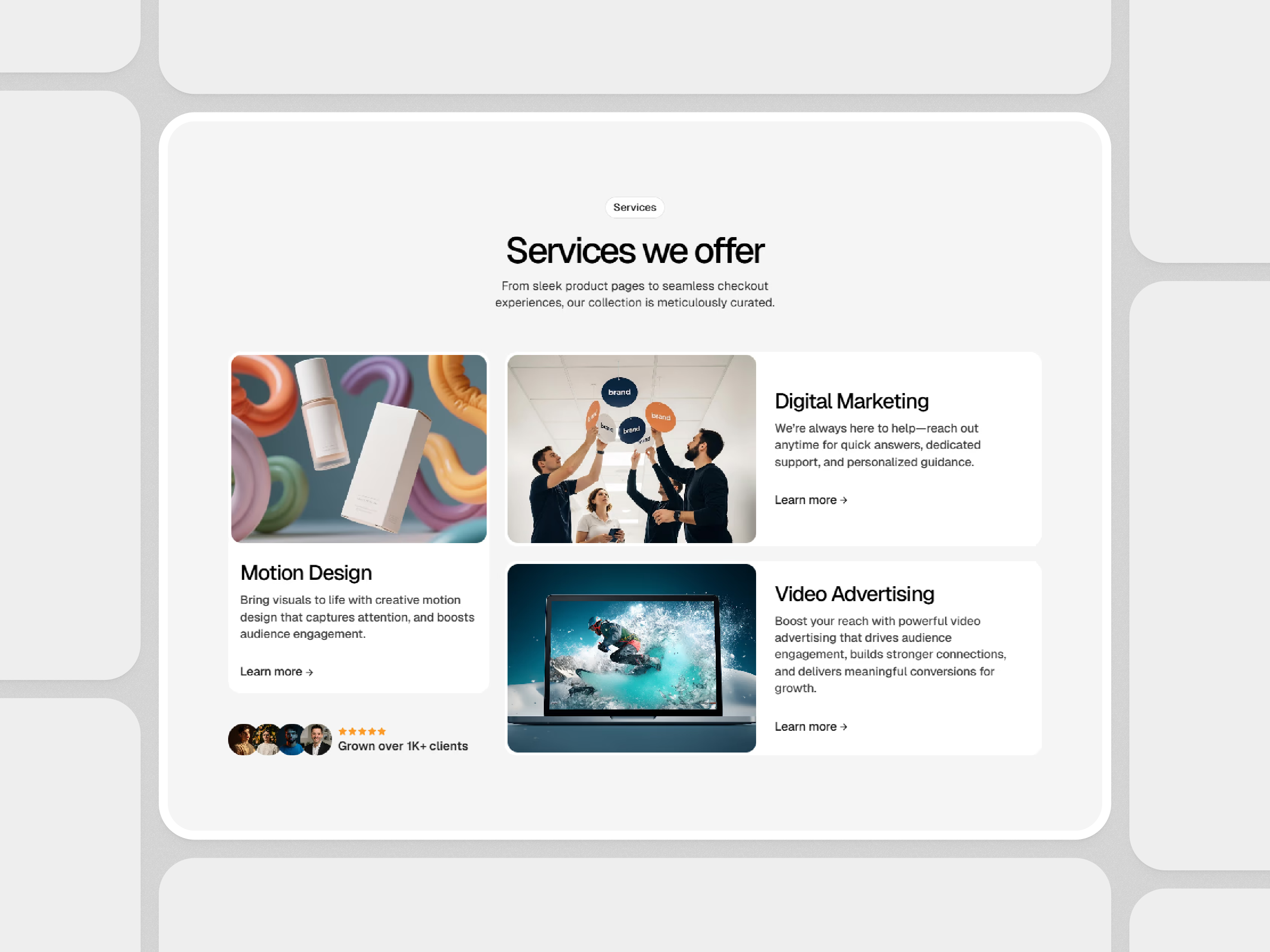 Framer Service Section Component - Framify Design design framer framer component framer component library framer development framer service section framer template framer templates framer website service service card design service card ui service cards service section services section ui web design