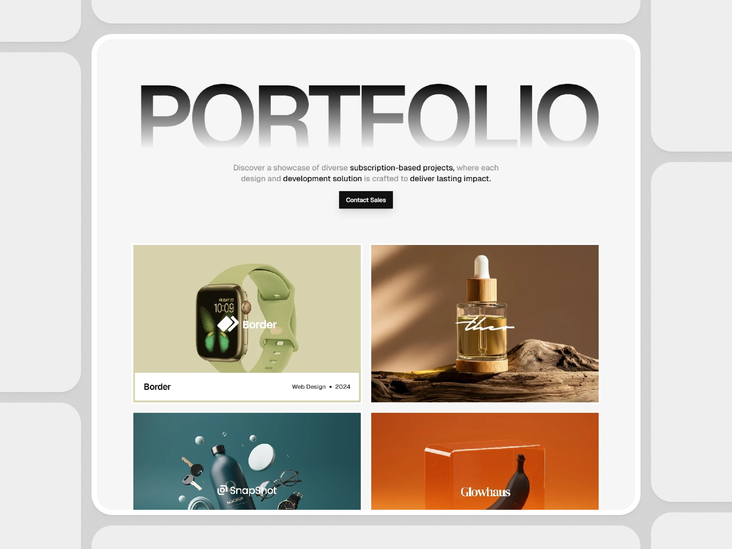 Framer Portfolio Section Component - Framify Design framer framer component library framer development framer portfolio framer portfolio template framer template framer templates framer website portfolio portfolio section portfolio template