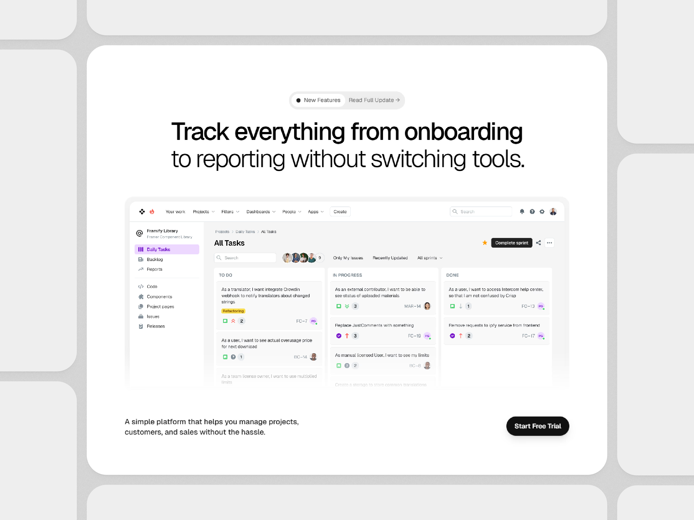 Framer Hero Section Component - Framify Design framer framer component library framer development framer hero framer hero component framer hero section framer template framer templates framer website hero component hero section hero section ui hero sections saas hero