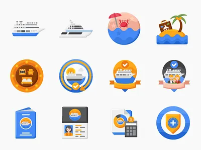 Cruise Icons design graphic design icon icons illustration ui ux vector