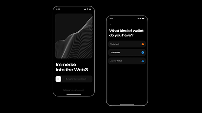 Connecting a Wallet in Web 3.0 animation app challenge concept design figma invite dribbble typography ui vector web3