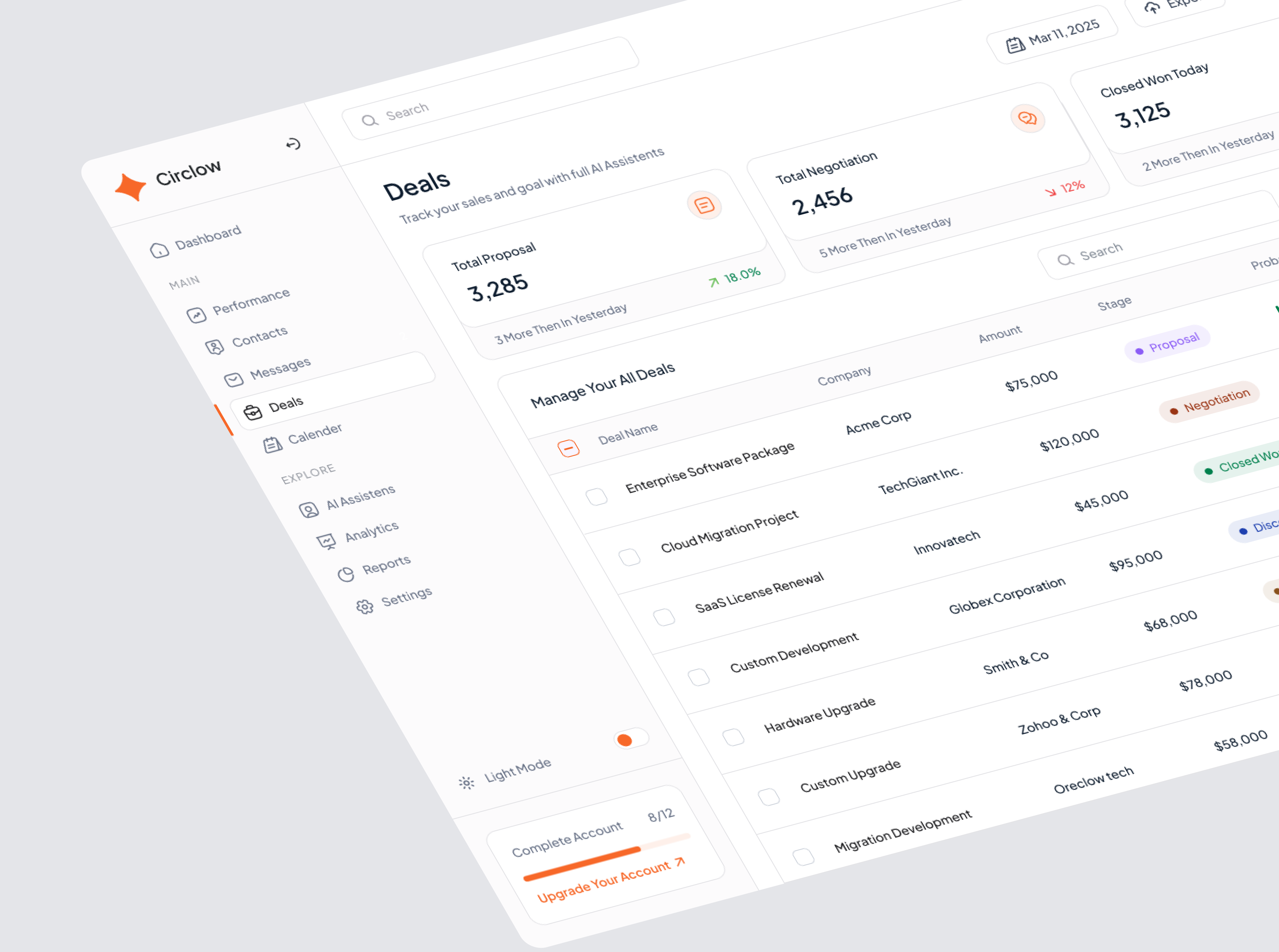 CRM Sales Dashboard - Deals Page business crm crm dashboard crm sales crm sales dashboard dashboard data data crm dashboard data sales dashboard deal design minimal modern sales table ui ui design ux design website
