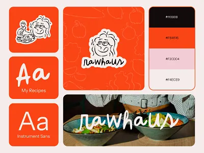 Rawhaus Salad - Brand Identity brand design brand identity branding cafe design food graphic design healthy healthy food identity illustration logo logo design mascot mascot logo packaging restaurant salad vegan visual identity