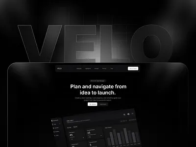 VELO - Smart Task UI Manager branding dashboard graphic design jira landing page linear app saas task manager velo