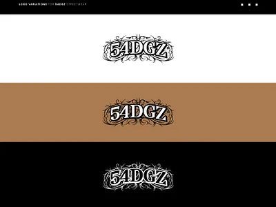 54DGZ Logo Variations for Branding, Streetwear, and Others brand identity branding creative design font font letter graphic design hand lettering handmade initial logo letter mar lettering logo logo design logo letter logo type monogram ornament streetwear variations