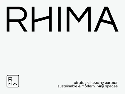 RHIMA architecture home house logo modern simple