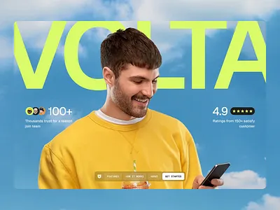 Volta - Health Tracker Platform App activity application daily design fitness framer health landing lifestyle page platform saas startup tracker ui webflow website wellness