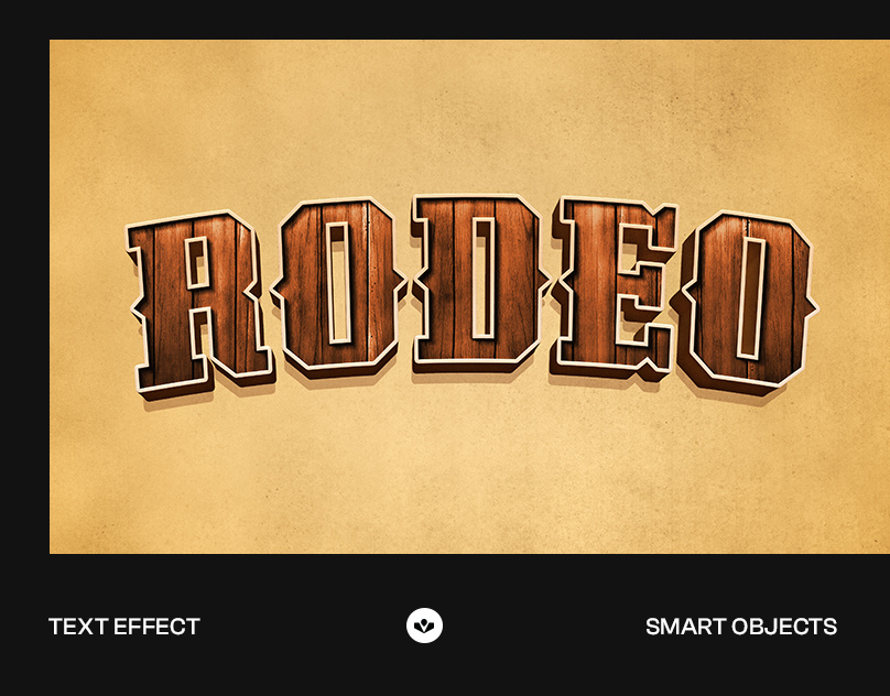 Rodeo Text Effect design effect illustration photoshop rodeo solasome template text typography western
