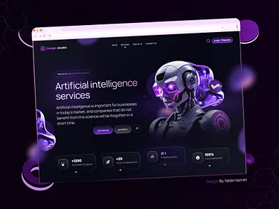 "Ui,Ux Project | AI Studio Website Design" 3d graphic design ui